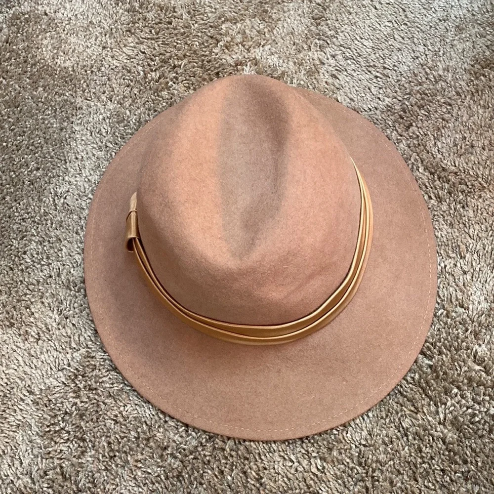 Classic VTG Camel Tan Wool Fedora Hat - Picture 5 of 9